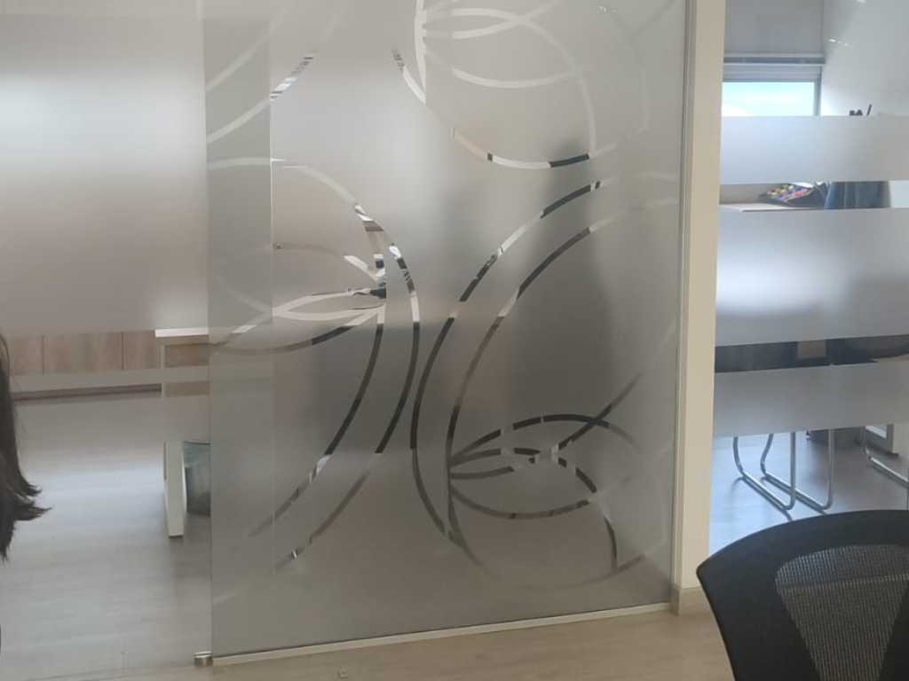 película de rayas para vidrio